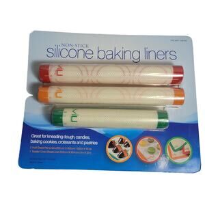 MiU Silicone Baking Mats Liners Non-Stick Reuseable 3 Pack NEW Cooking